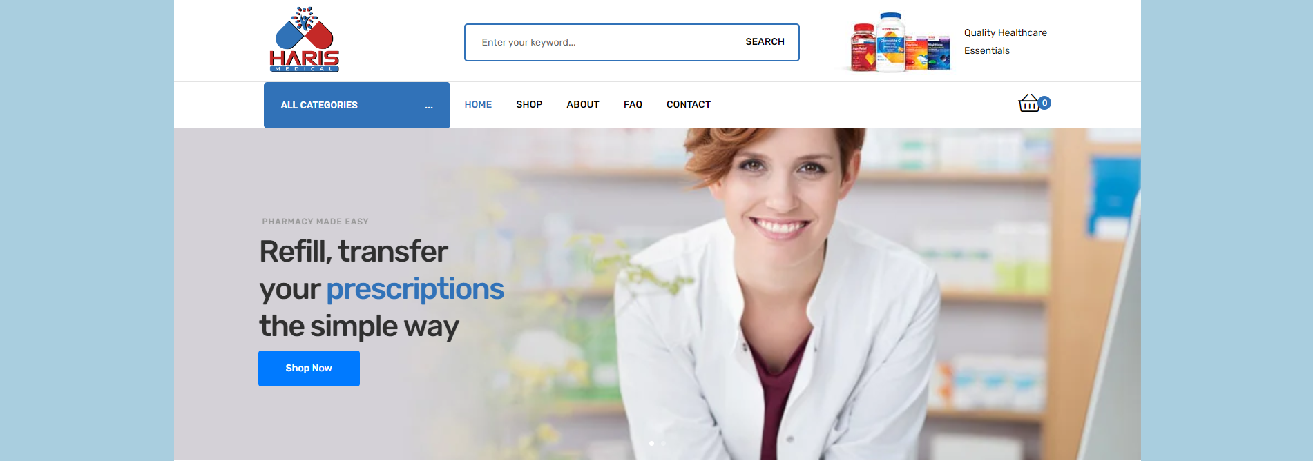 Haris Medical website preview image