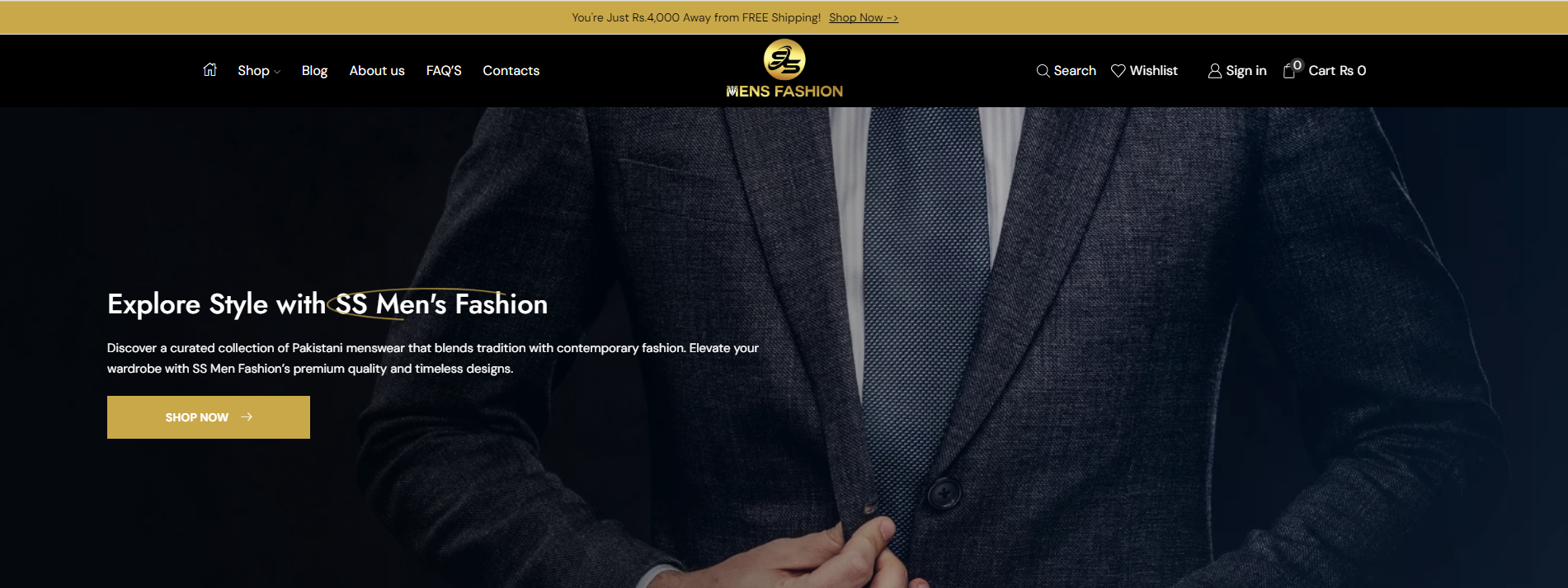 SS Mens Fashion website preview image